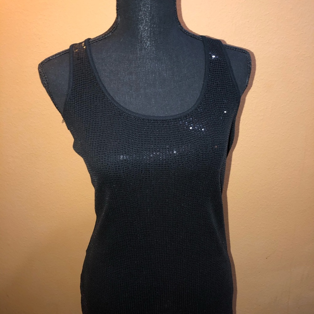 Express black sequin basic tank - Picture 3 of 4